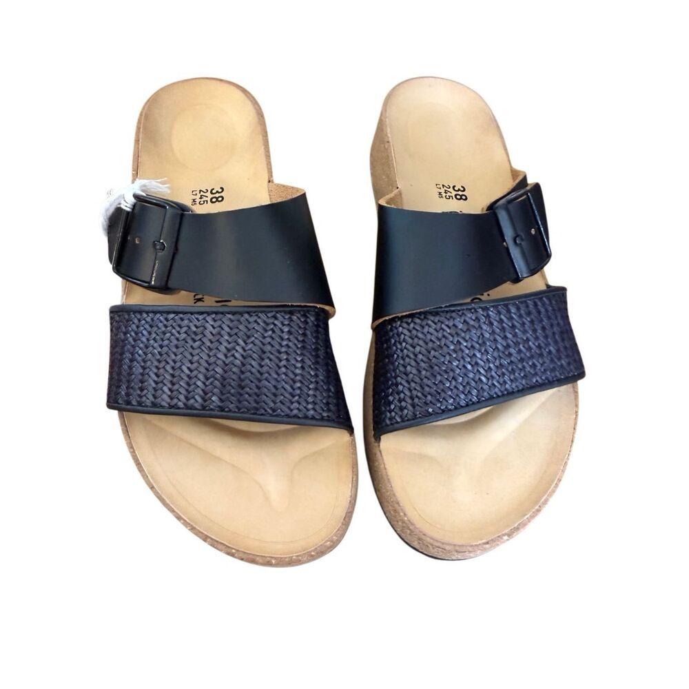 NEW Papillio by Birkenstock Almina French Piping Sandal in Black NIB Boho-Chic - Picture 4 of 11